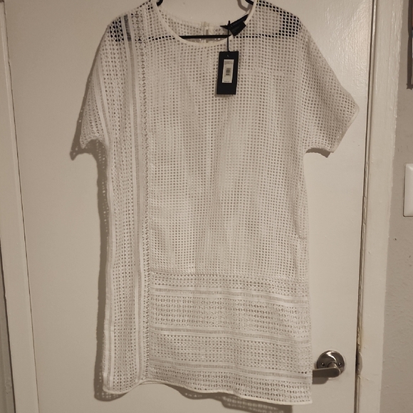 Armani Exchange Dresses & Skirts - Armani Exchange White Mesh Dress